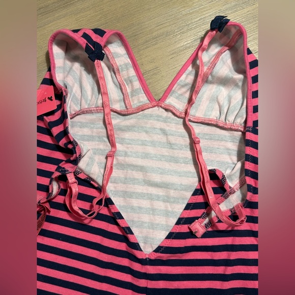 BETSEY JOHNSON INTIMATES TOP | Pink/Blue Stripes | Size L - Picture 4 of 9